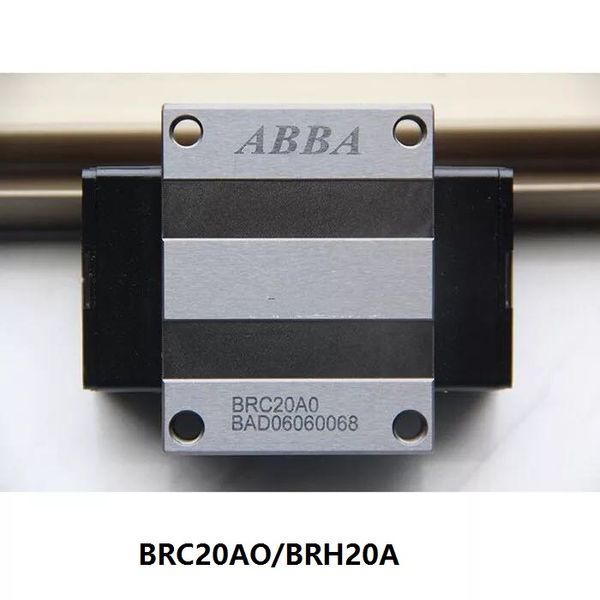 4 pièces/lot Original Taiwan ABBA BRC20AO/BRH20A chariot de bloc de bride linéaire roulement de guidage de Rail linéaire pour Machine Laser de routeur de CNC