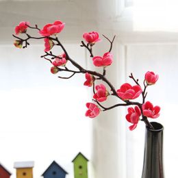 4 unids/lote simulación flor de ciruelo flor de cerezo artificial decoración de la boda del hogar flor de corona falsa