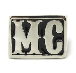 4PCS Lot Size 814 Motorbiker MC Cool Ring 316L Roestvrij staal mode -sieraden Verkoop van motorrijen MC Ring261O8155127