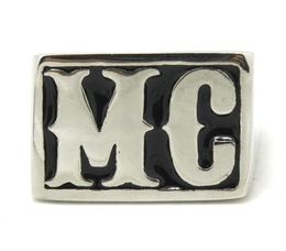 4 stks lot Maat 814 Motorbiker MC Cool Ring 316L Rvs Mode-sieraden Verkopen Biker Stijl MC Ring276l3422104