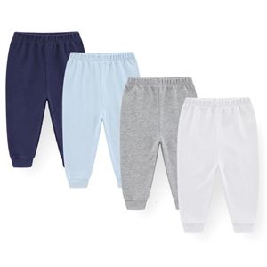 4 pièces/lots pantalons pour bébés bébés garçons Leggings taille élastique solide coton né bébé filles pantalons printemps enfants vêtements 0-24 M 240105