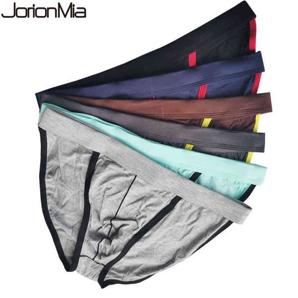 4pcs Bulges de sous-vêtements masculins Knickers Sous-vêtements triangulaires Eu Man Sous-pants solides plus taille modale Coton Slip mâle PALANDE 1802 T220816