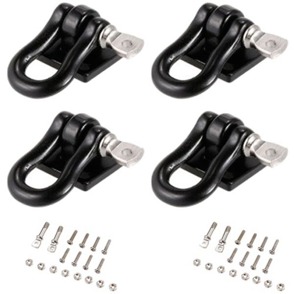 4PCS Trailer Trailer Trailer Boucle de remorquage Shackle Crochet pour voiture RC 1:10 Axial SCX10 TAMIYA CC01 RC4WD D90 D110 RC Crawler Modèle