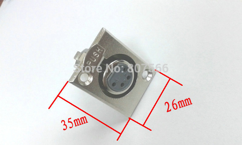 4шт металла XLR 4-контактный разъем шасси панели крепления контактов адаптера