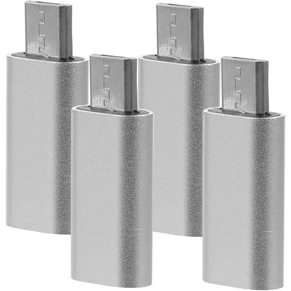 Micro connecteur de chargement pour téléphone portable, accessoires d'extension USB, 4 pièces