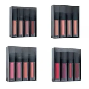 4pcs Mini Lip Gloss Set Lipstick Lip Glaze Set 4 Sets van kleuren Matte Lip Glaze