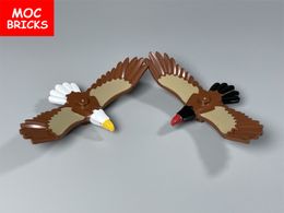 4PCS MOC bakstenen dierenvogel Eagle Model Stad Educatief Bouwstenen Kinderen Geschenk plastic speelgoed