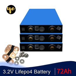 4 pièces nouveau 3.2V 72Ah lifepo4 batterie Rechargeable Lithium fer Phosphate solaire 12V72AH cellules pas 75Ah EU US TAX FREE