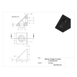 4PCS / PACK 2020 Bloc en aluminium Cube Prism Connecteur Roue Regulator Corner V-Slot Connecteur à trois voies Angle de 90 degrés