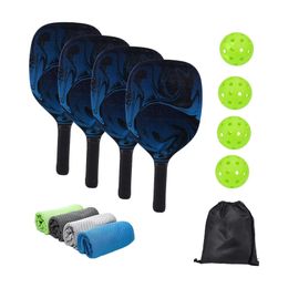 4 pièces palettes de Pickleball ensemble de raquettes de Pickleball avec poignée ergonomique avec sac de rangement 240223