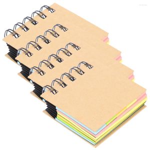 Bloc-notes portables compacts, 4 pièces, bloc-notes de bureau, bobine de poche pour étudiants