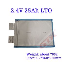 4 stks oplaadbare LTO-pouch cel batterij 2.3V 2.4V 25AH lithium titanaat voor 24V 36v 48v batteria pack diy zonne-energie opslag