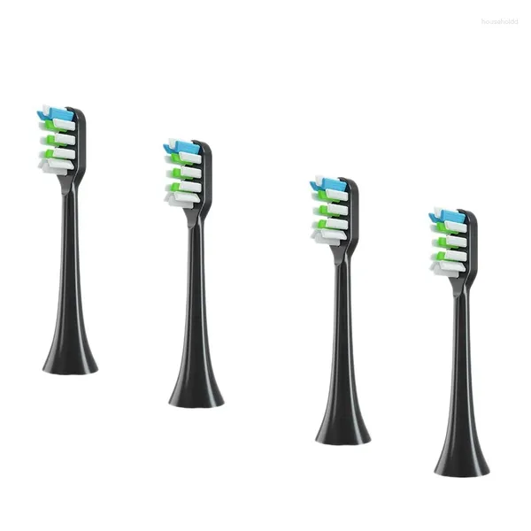 Têtes de brosse à dents électrique de rechange, 4 pièces, pour Xiaomi SOOCAS V1X3/X3U X1/X3/X5, noir