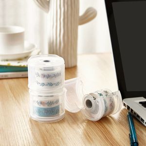 4pcs Roll tape houders huishoudelijke tape dispensers draagbare tape snijders handige bandboxen