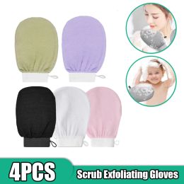 4pcs gommage exfolising gants arrière gommage gold massage facial gants de massage facial durable.