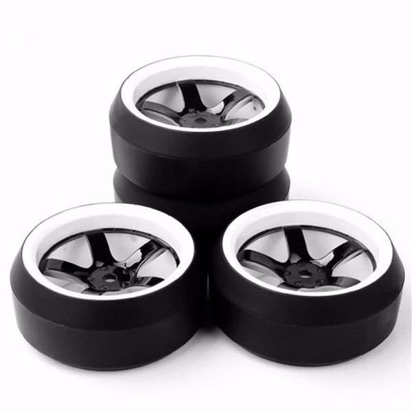 4 unids/set 12mm hex 0 grados RC neumáticos de deriva llantas de ruedas aptas para HPI 1:10 piezas de coche RC accesorios