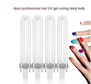 4 stks / set 9W Nail UV Gel LED Nail Lamp Bulb Buis Vervanging Lamp voor Nail Droger Poolse Gel Curing Manicure Tool