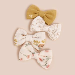 4pcs / ensemble Clips de cheveux pour bébés pour filles arc arc doux coton enfants couvre-casseurs enfants accessoires de cheveux pour tout-petits