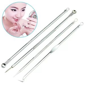 4pcs / set Blackhead Blemish Removers Acne Pimple Belmish Extractor Vacuum ExtrusionAcne Stick Contre les points noirs Outils pour le nettoyage du visage