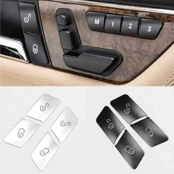 4 unids/set botones de desbloqueo de puerta de coche decoración cubierta embellecedora para Mercedes Benz A B C E GLA CLA GLK GLE CLS ML GL W204 W212 W246 W166