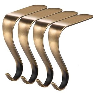 4 stks/set Kerst Sok Haak Haard Hanger Metalen Clips Kerst Kous Houder Rekken Sieraden Sluiting Party Boom Opknoping Haken 240108