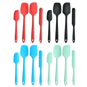 4 pièces/ensemble de spatule en caoutchouc de Silicone de qualité alimentaire ensemble de cuisine Kit de spatules en caoutchouc de cuisson anti-rayures