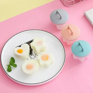 4 unids/set de silicona de calidad alimentaria, escalfador de huevos suave, molde para huevos de desayuno al vapor, taza para cocinar, herramientas de cocina, cepillo sin aceite