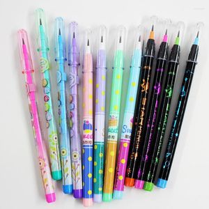 4 unids/set Kawaii lápices no afiladores recambios reemplazables bolígrafos automáticos mecánicos papelería coreana suministros de oficina