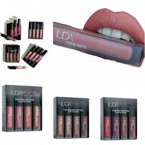 4 stks/set Lipgloss Mini Lip make up Matte waterdichte N-stick N-Fading Lipsticks Make Cosmetis Lip Care beauty tools s6NM #