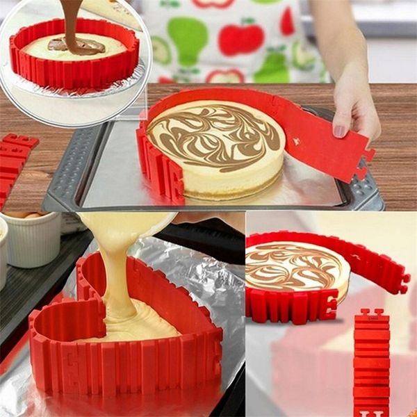 4 pièces/ensemble moule à gâteau magique Multi Style bricolage Puzzle moule en Silicone pain moule à gâteau moule en Silicone forme outil de cuisson 220517