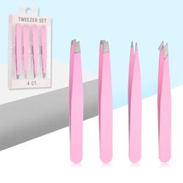 4PCS/SET MAKEUP TUEPENERS LASH EMELASH Extension Supplies Manicure Tools Tweezers voor Nagel Beauty Health Pliers accessoires