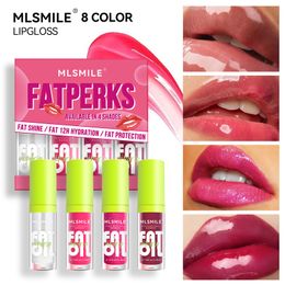 4 stks/set Hydraterende Lipgloss Transparante Lip Olie Hydraterende Lip Glazuur Voller Hydraterende Make Up Vloeibare Lipstick Lippen Cosmetica