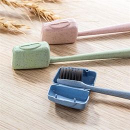 4 -stks/set draagbare tandenborstel houder houder tandenborstel hoofddeksel reiskampeerborstel cap cabine hygiëne care outdoor