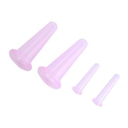 4 pièces ensemble de ventouses en silicone pour le corps, le visage, le cou, le dos, les yeux, massage sous vide, ventouses contre la cellulite, traitement de soins de santé à usage domestique, 188T