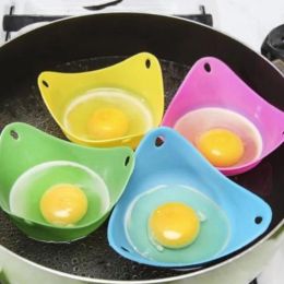 4pcs / Set Silicone Egg Poacher Pods Pods Pan non bâton Casse d'oeufs Hauts de moule outils de moule