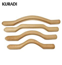 4pcs Set en bois gratter les muscles Muscle relax des outils de massage arrière Masseur arrière Masseur en bois Corps rapide grande zone 100 Natural X04262681066395