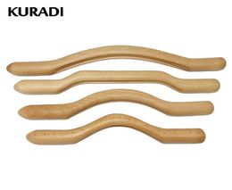 4pcs / set bâton de grattage en bois muscle détendre outils de massage du dos masseur de dos outils en bois corps rapide grande surface 100 naturel X04262682419525