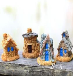 4PCS Summer Beach Sandy House Resin Craft Craft Fairy Miniature Mini Garden Accessoires Showcase Microlandchafts Gonme Decoration Tool7252107
