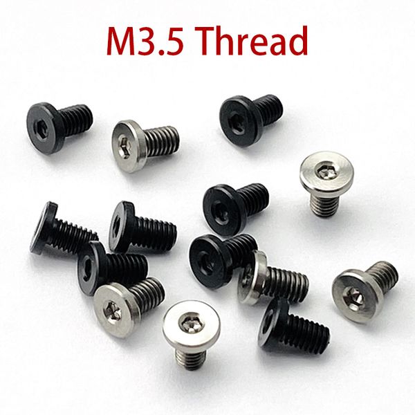 4pcs Titanium Alloy Thread M3.5 Vis à tête plate pour poignée de couteau T8 Vis torx Bice de bricolage