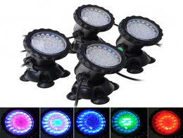 4Pcs Underwater Light Waterproof Submersible Spotlight with 36LED Bulbs Color Changing Spot Light for Aquarium Garden26651585747698