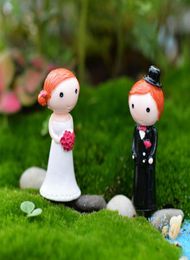 4pcs couple de mariage ornements festives résine artisanat fée jardin miniatures micro paysage terrarium jardin décoration5389864