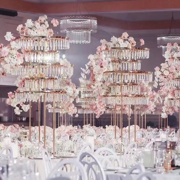 4 pièces décoration de mariage acrylique porte-fleurs guirlande arbre arc support Bouquet titulaire Table pièce maîtresse Backrops support pour événement fête décoration