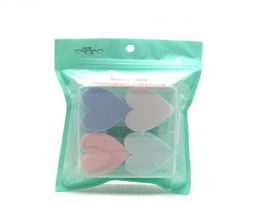 4PCSBag Cosmetische bladerdeeg hartvormige make -up spons gezicht zachte make -up foundation contour gezichtssponzen puff97777777