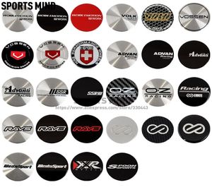 4PCSlot 45 mm auto wiel centrum cap embleem sticker voor Advanti SSR Racing XXR Spoon Oz Rays Volk Advan Vossen Enkei HRE1481456