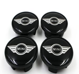 4pcslot 54mm ABS Zwart Auto-embleem voor MINI COOPER Mini Wings Wheel Center Hub Cap Cover Past op de meeste wielen Stofdichte badge 36311177598574