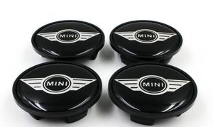 4pcslot 54mm ABS Zwart Auto-embleem voor MINI COOPER Mini Wings Wheel Center Hub Cap Cover Past op de meeste wielen Stofdicht Badge 36311176759131