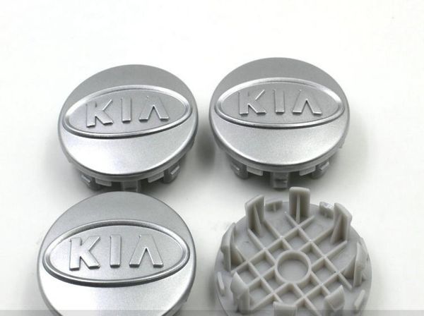 4pcslot 59mm ABS plata cromo kia tapas centrales de rueda cubierta del cubo emblema de la insignia del coche Cerato K2 K3 K5 para CEED OPTIMA SOUL SORENTO4924181