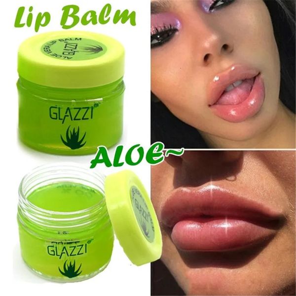 4PcsLot 99 Aloe Vera Gel calmante Bálsamo labial 15G Planta hidratante cts Eliminar la piel muerta Exfoliante Nutrición profunda Cuidado de los labios 240321