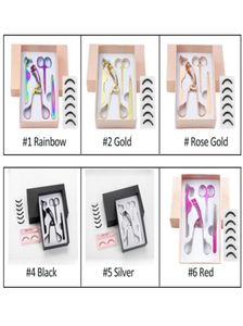 4 Stukslot Rose Goud Wimpers Krultang Rvs Make-Up Set Wimper Wenkbrauw Pincet Schaar Valse Wimper Applicator KITS9949093