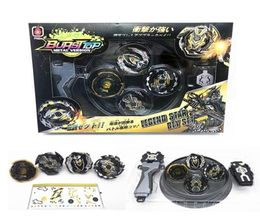 4pcsset Beyblade arena stadion Metal Fusion 4D Battle Metal Top Fury Masters launcher grip kinderen kerst speelgoed LJ2012164910219